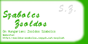 szabolcs zsoldos business card